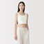 婦人　胸のボリュームをおさえる　ブラタンクトップハーフ丈