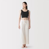 婦人　胸のボリュームをおさえる　ブラタンクトップハーフ丈