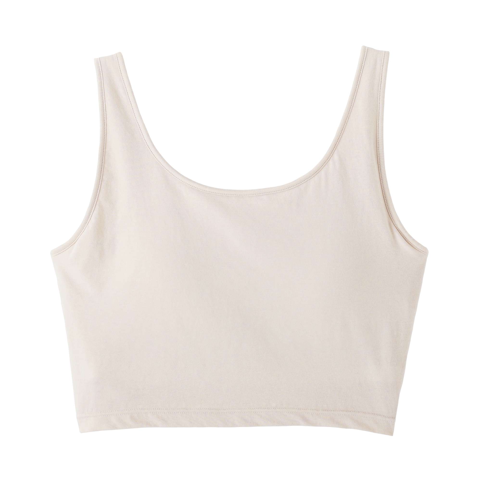 婦人　胸のボリュームをおさえる　ブラタンクトップハーフ丈