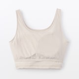 婦人　胸のボリュームをおさえる　ブラタンクトップハーフ丈