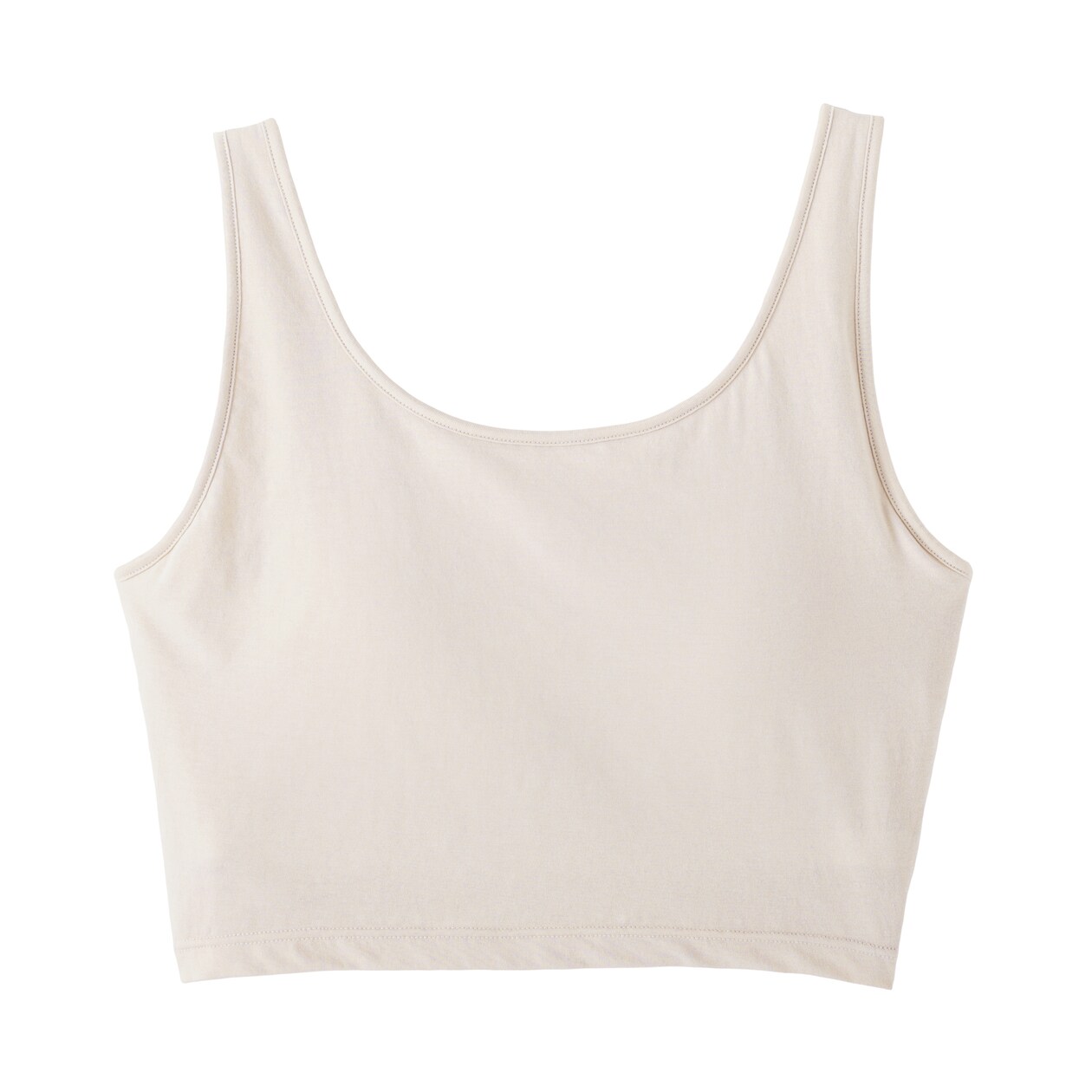 婦人　胸のボリュームをおさえる　ブラタンクトップハーフ丈