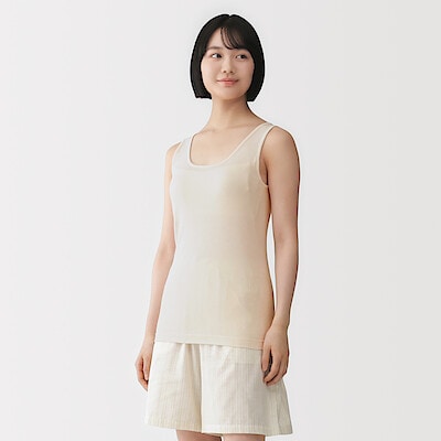 婦人　無染色カップ入りタンクトップ