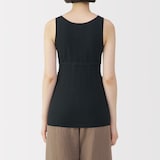 婦人　コットン混パターンメッシュ授乳に便利なブラタンクトップ