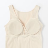 婦人　コットン混パターンメッシュ授乳に便利なブラタンクトップ