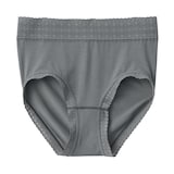 婦人　なめらかレース付きハイライズショーツ