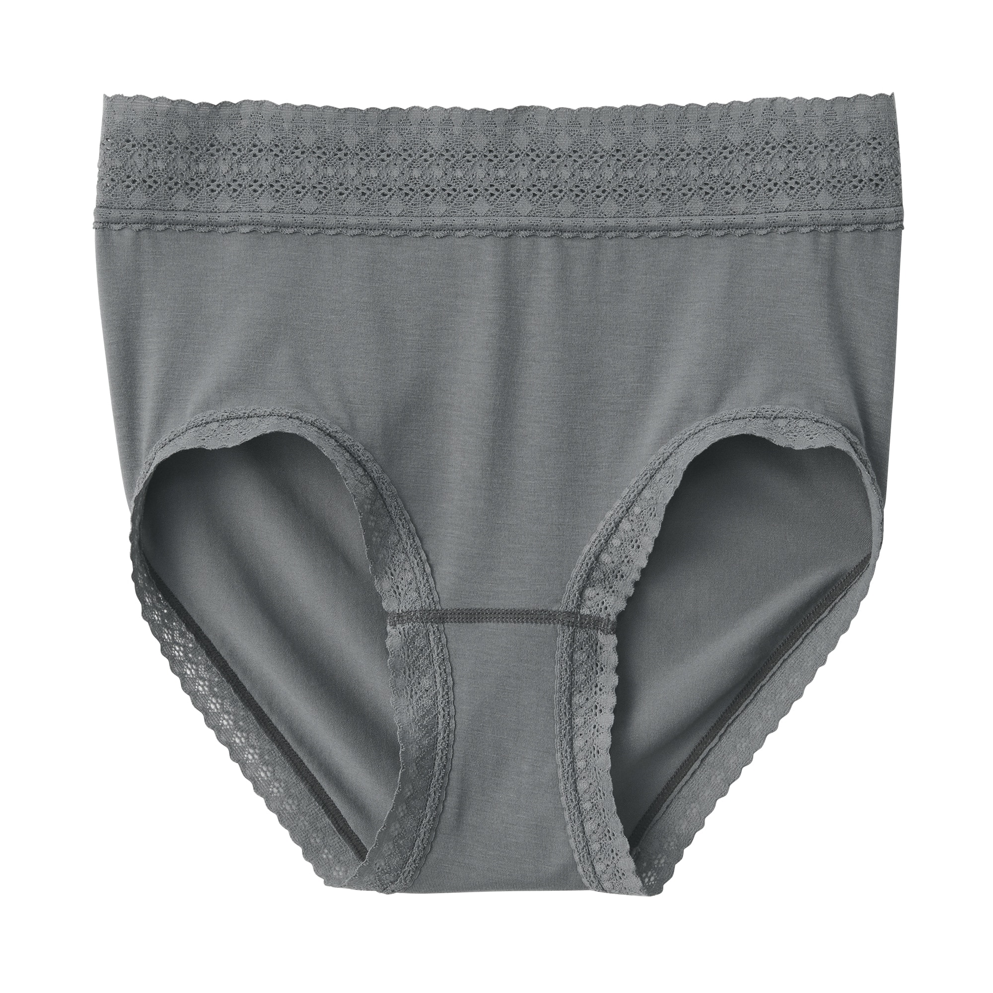婦人　なめらかレース付きハイライズショーツ