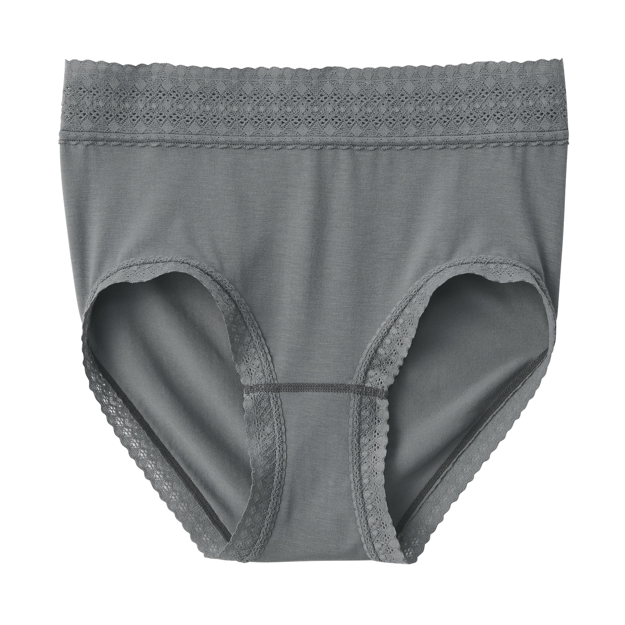 婦人　なめらかレース付きハイライズショーツ