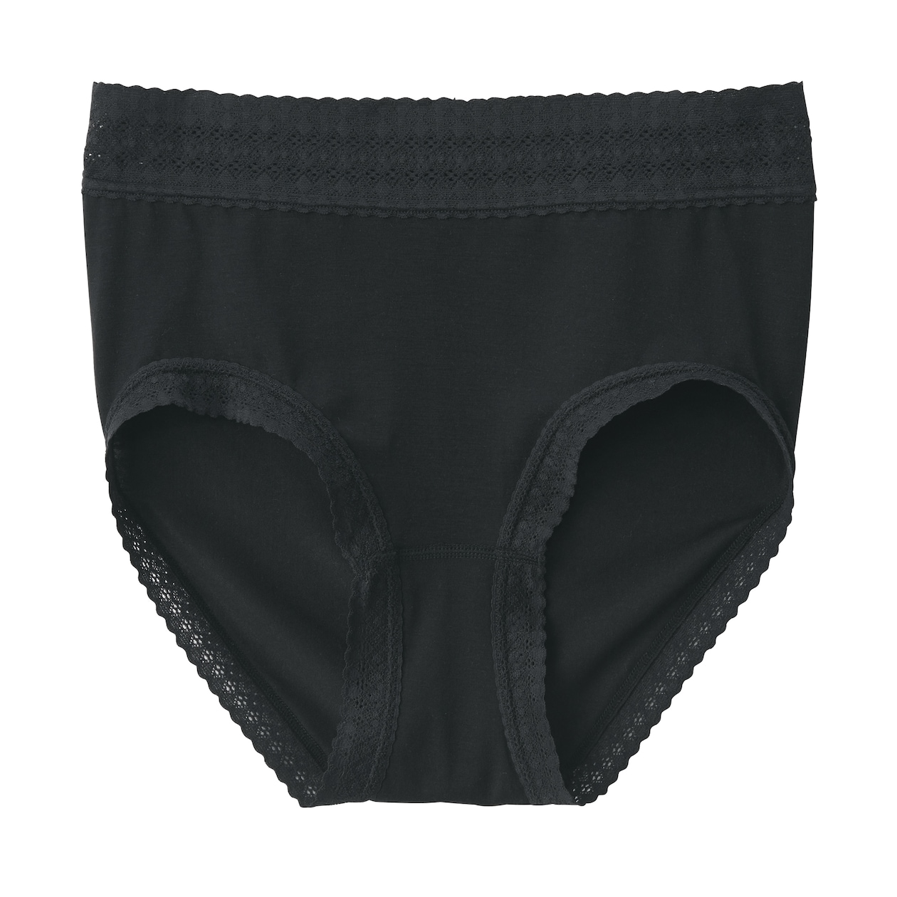 婦人　なめらかレース付きハイライズショーツ