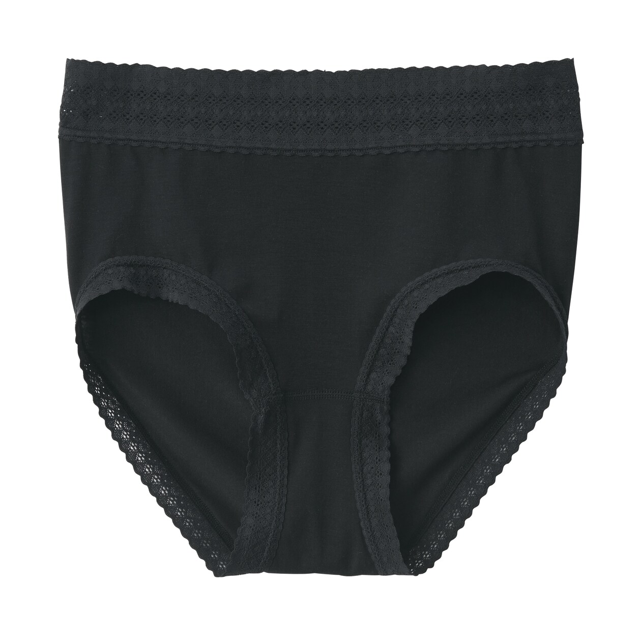 婦人　なめらかレース付きハイライズショーツ