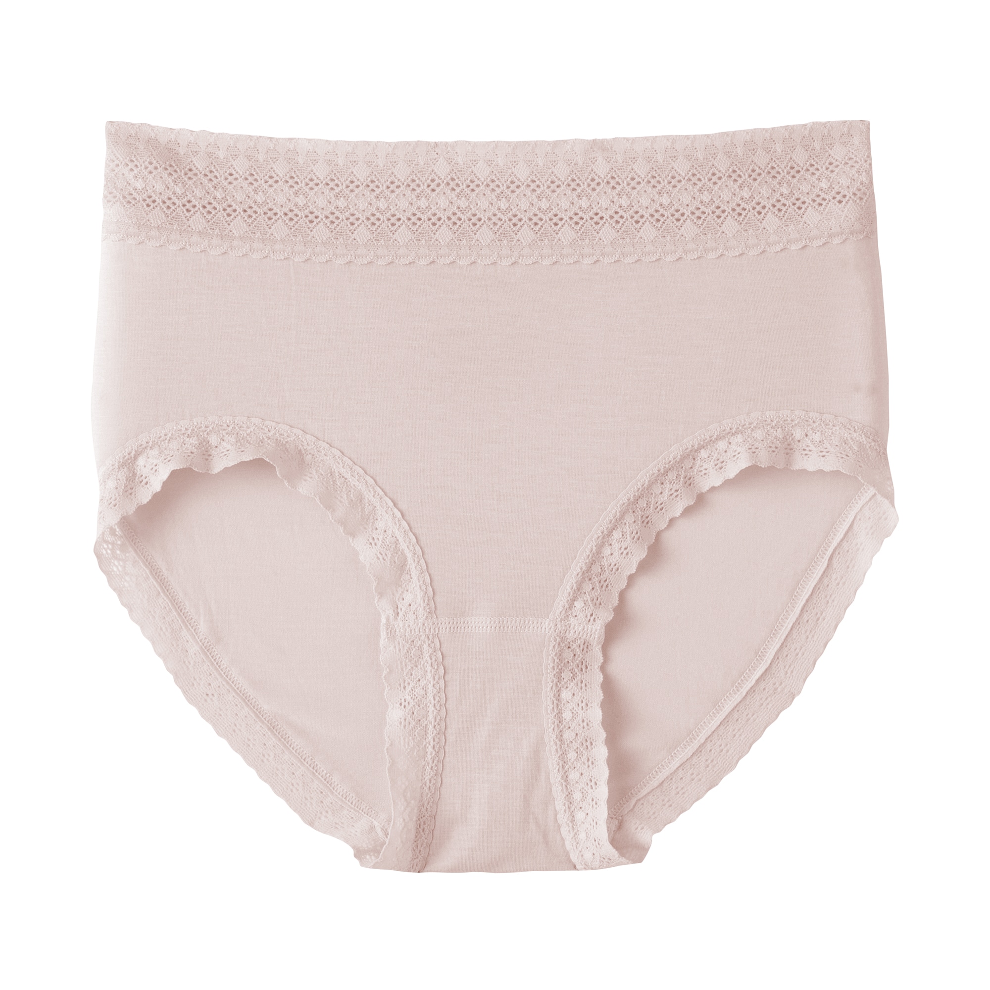 婦人　なめらかレース付きハイライズショーツ