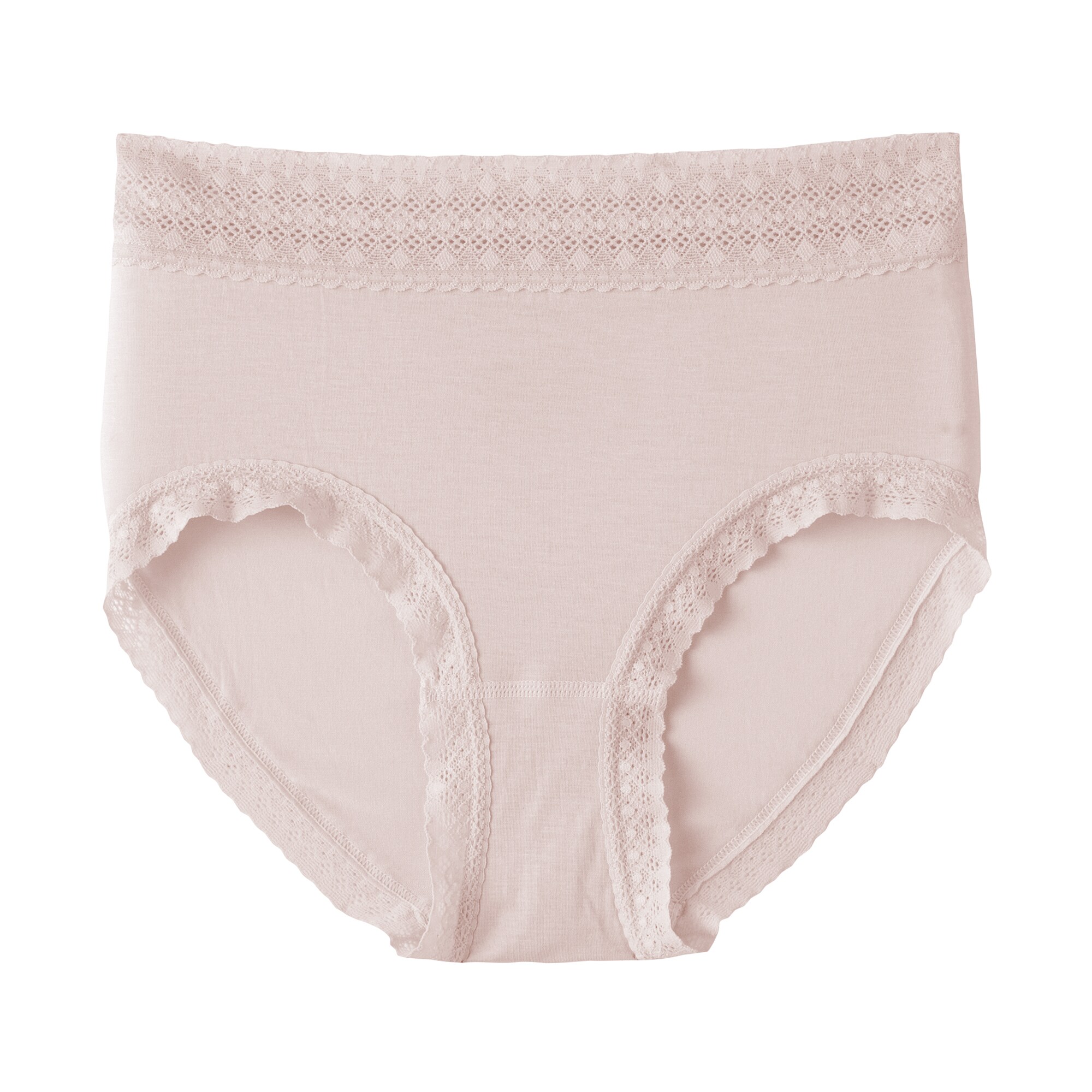 婦人　なめらかレース付きハイライズショーツ