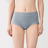 婦人　なめらかレース付きハイライズショーツ