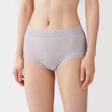 婦人　なめらかレース付きハイライズショーツ