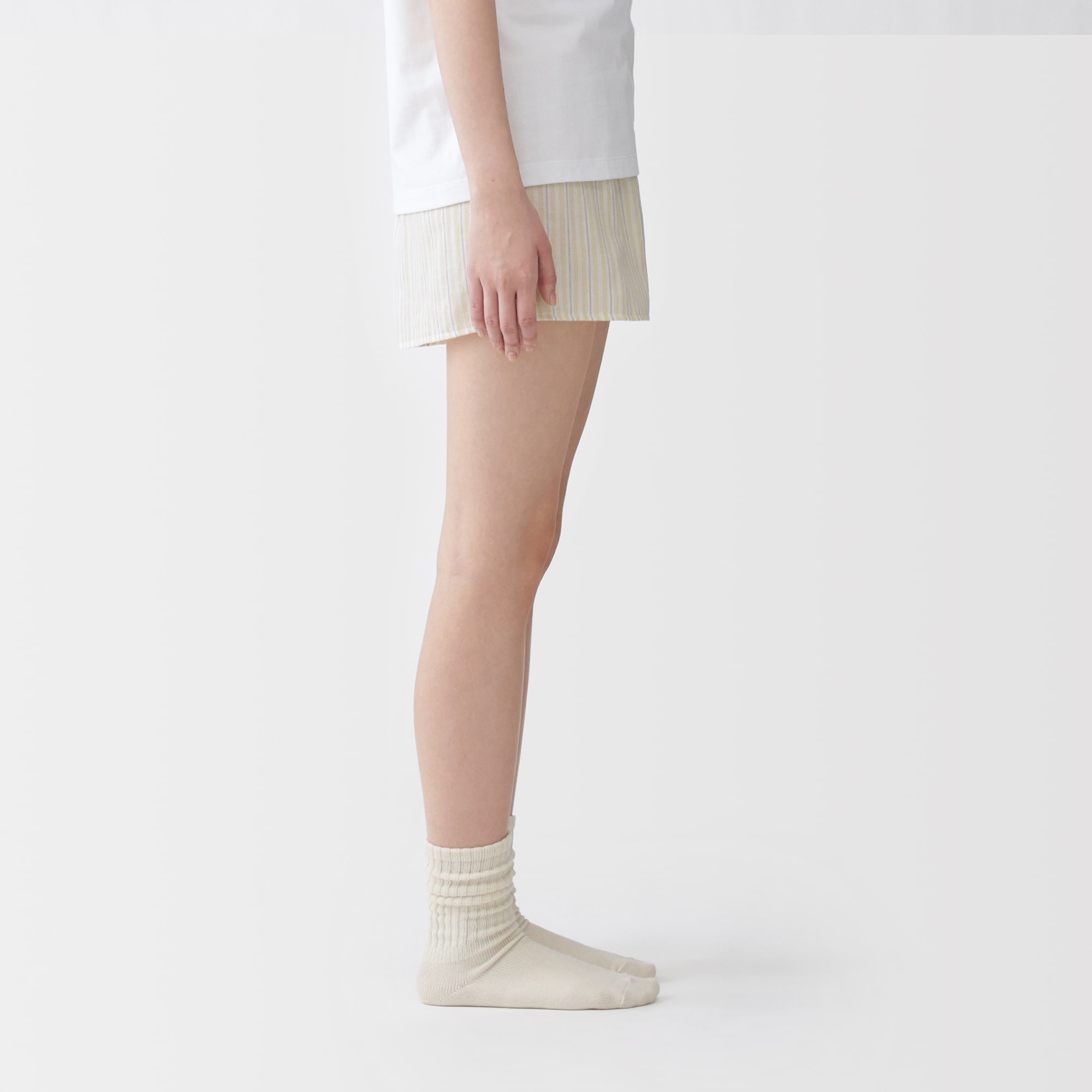 婦人　脇に縫い目のない　二重ガーゼ　婦人トランクス