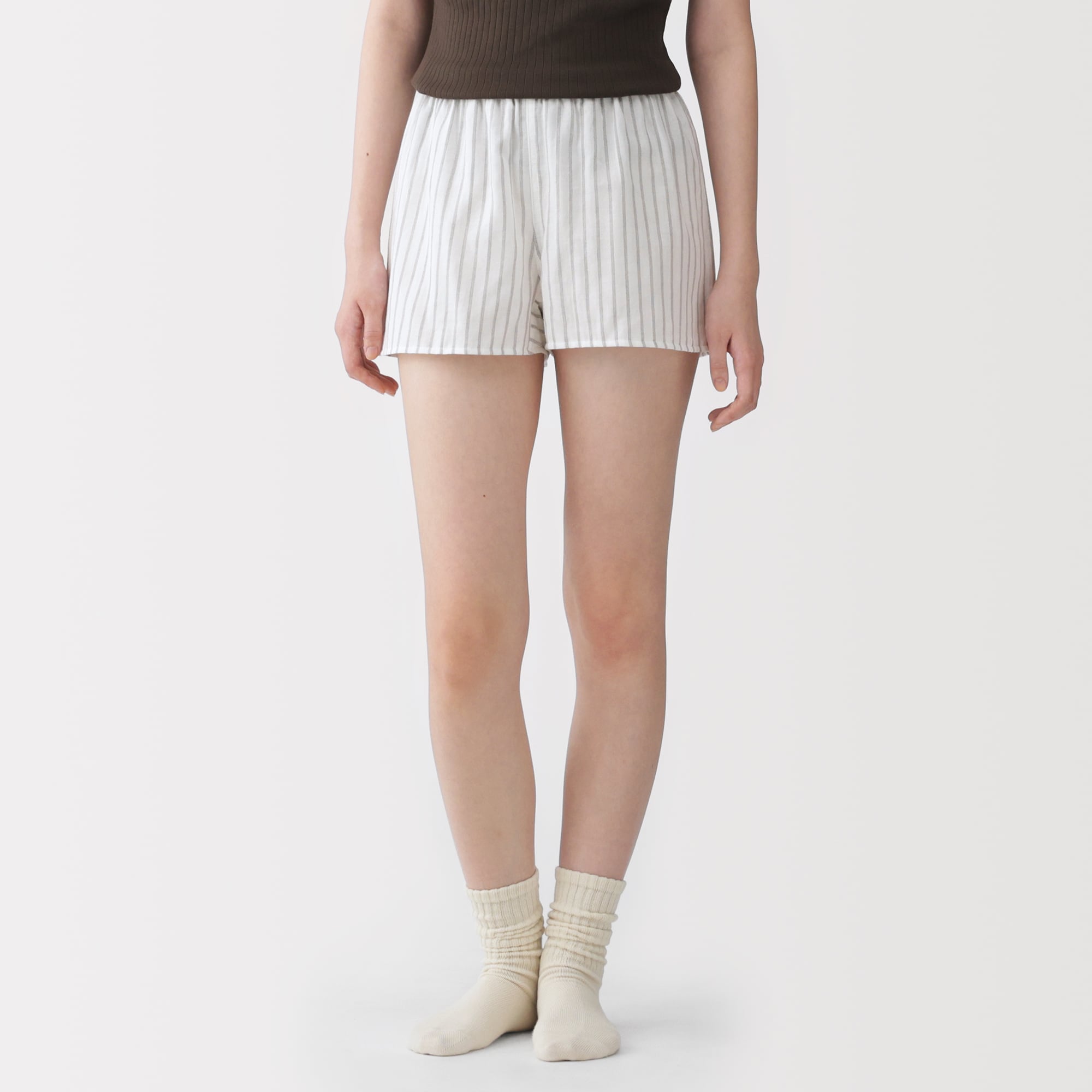 婦人　脇に縫い目のない　二重ガーゼ　婦人トランクス