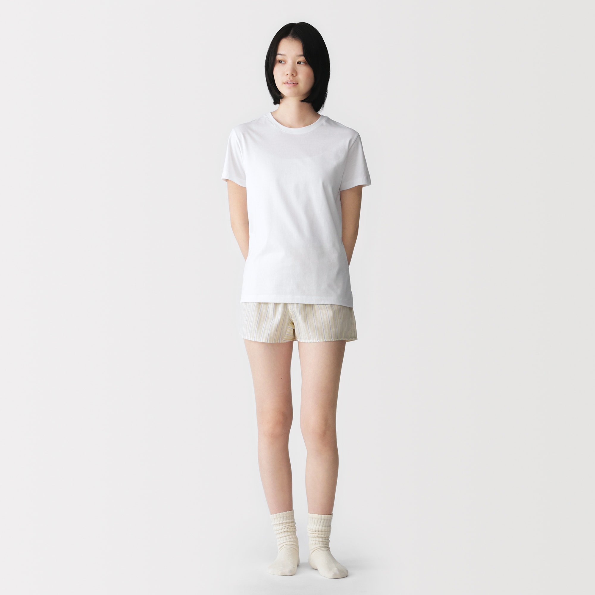 婦人　脇に縫い目のない　二重ガーゼ　婦人トランクス