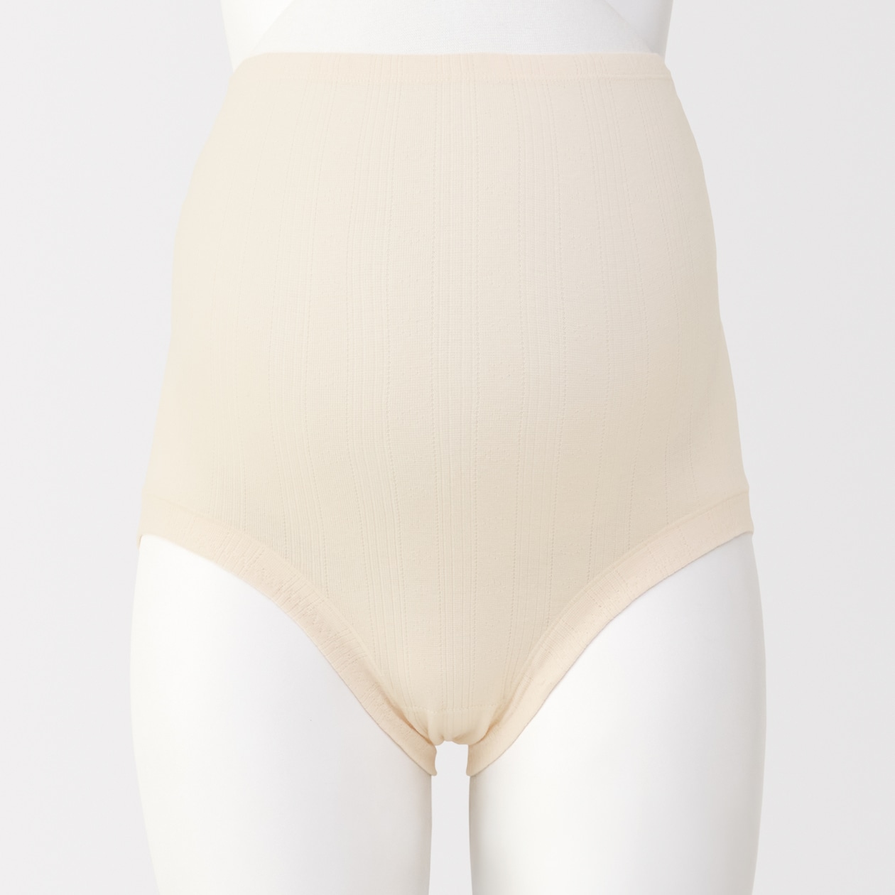 婦人　コットン混パターンメッシュショーツロングタイプ