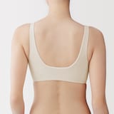 婦人　ノンワイヤー　綿混メッシュ　プランジブラジャー