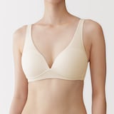 婦人　ノンワイヤー　綿混メッシュ　プランジブラジャー