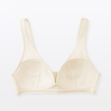 婦人　ノンワイヤー　綿混メッシュ　プランジブラジャー