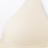 婦人　ノンワイヤー　綿混メッシュ　プランジブラジャー