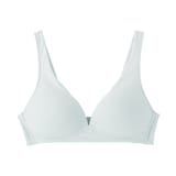 婦人　ノンワイヤー　綿混メッシュ　プランジブラジャー