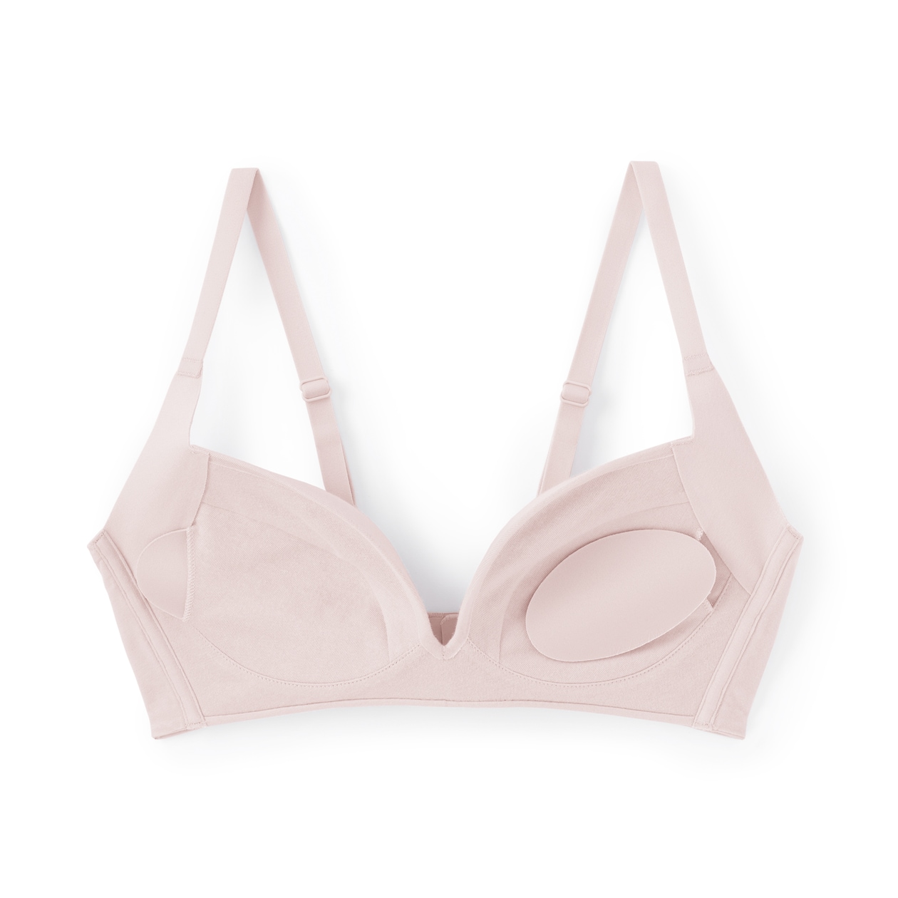 婦人　ノンワイヤー胸の形を整えるブラジャー　プラスサイズ