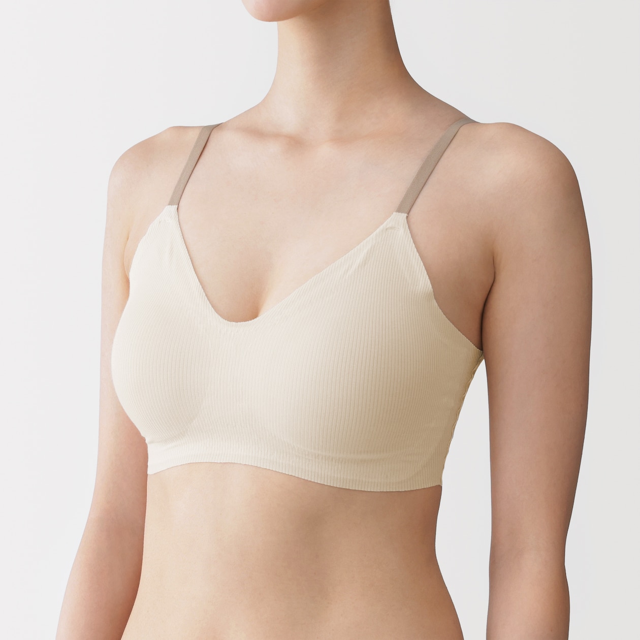 婦人　肌あたりがやさしいリブブラジャー