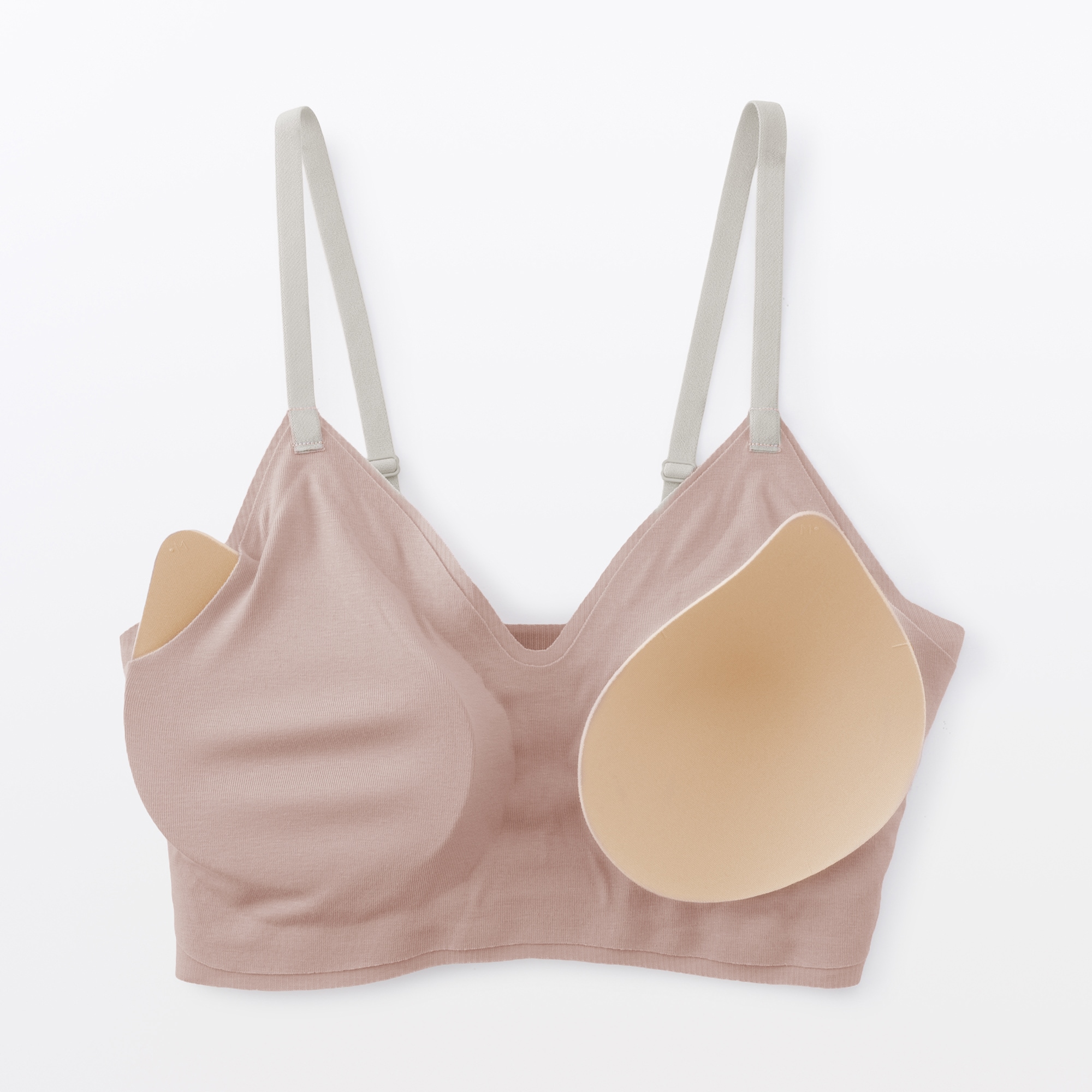 E084 無印婦人　肌あたりがやさしい　リブブラジャー4枚　S 婦人 肌あたりがやさしいリブブラジャー | 無印良品