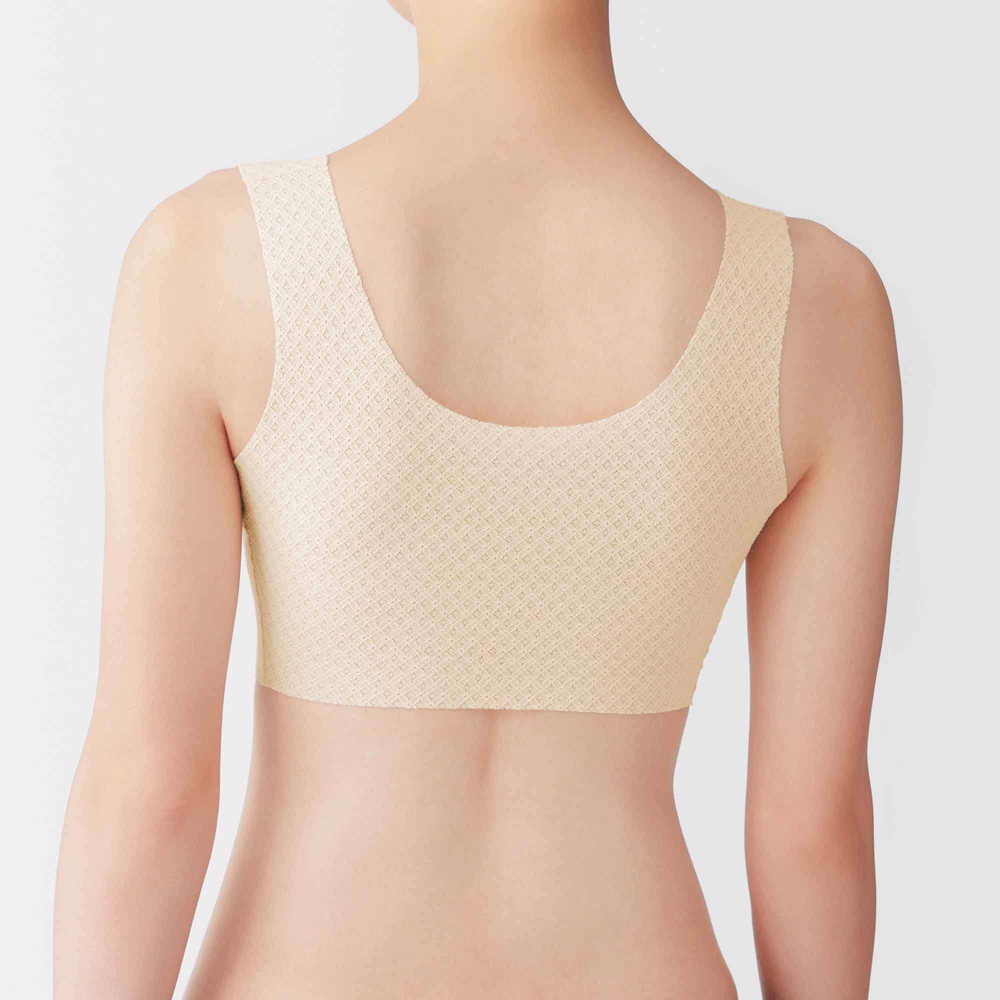 婦人　ひびきにくいレース　ハーフトップブラジャー