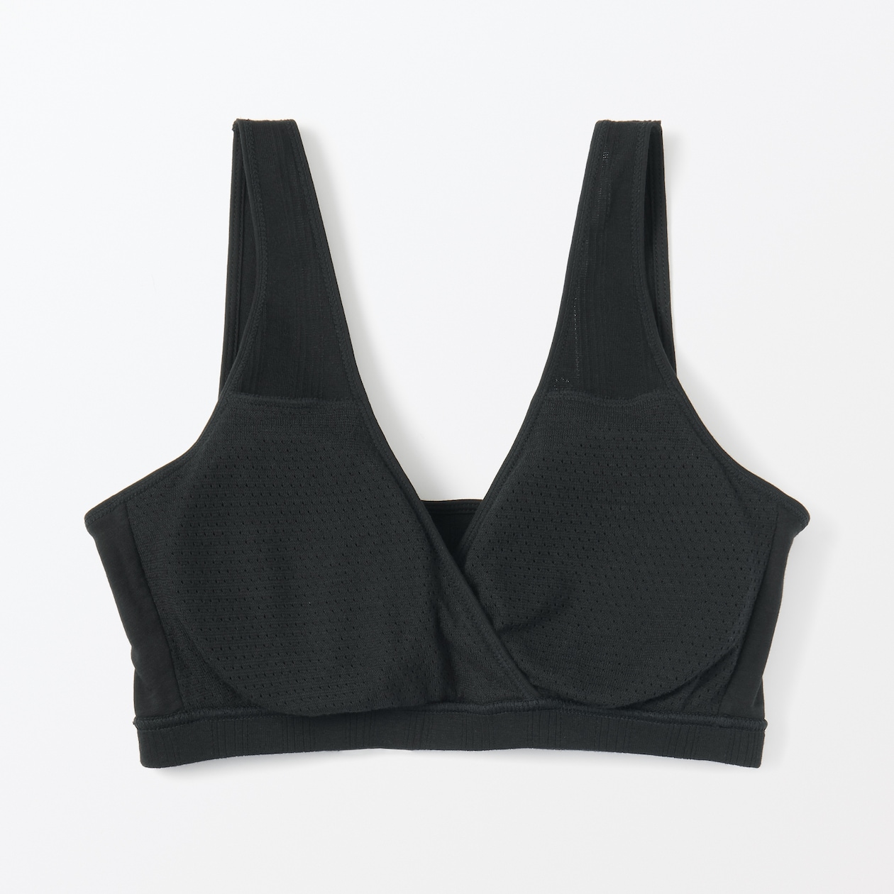 婦人　コットン混パターンメッシュ授乳に便利なブラジャー