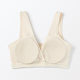 婦人　コットン混パターンメッシュ授乳に便利なブラジャー