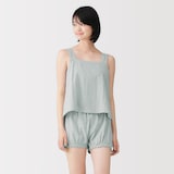 婦人　二重ガーゼ　ドットドビー　タンクトップ