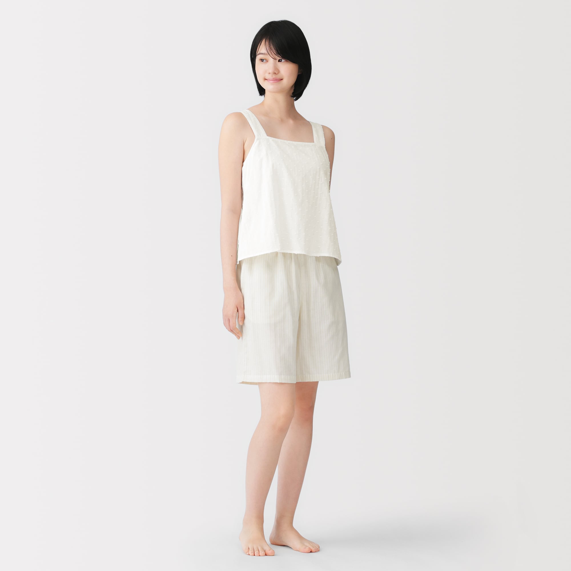 婦人 二重ガーゼ ドットドビー タンクトップ | 無印良品