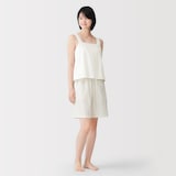 婦人　二重ガーゼ　ドットドビー　タンクトップ