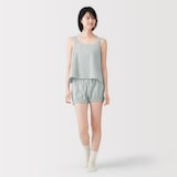 婦人　二重ガーゼ　ドットドビー　タンクトップ