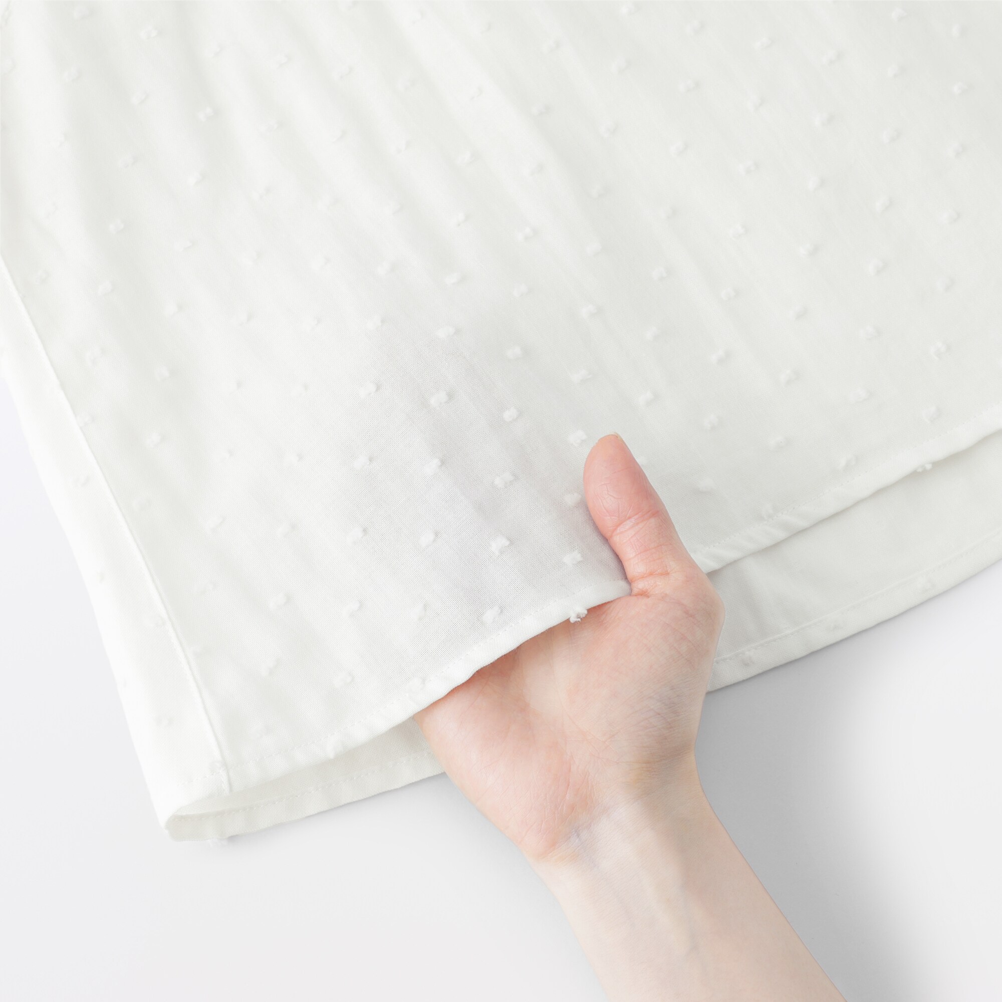 婦人　二重ガーゼ　ドットドビー　タンクトップ