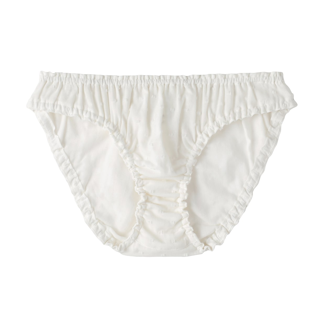 婦人　二重ガーゼ　ドットドビー　ゆったり締め付けにくいショーツ