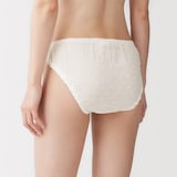 婦人　二重ガーゼ　ドットドビー　ゆったり締め付けにくいショーツ