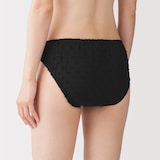 婦人　二重ガーゼ　ドットドビー　ゆったり締め付けにくいショーツ