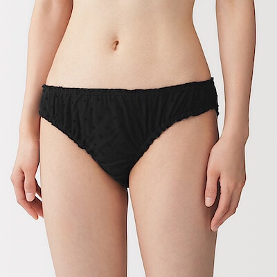 婦人　二重ガーゼ　ドットドビー　ゆったり締め付けにくいショーツ