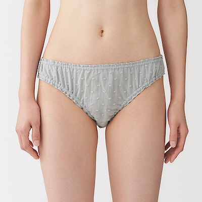 婦人　二重ガーゼ　ドットドビー　ゆったり締め付けにくいショーツ