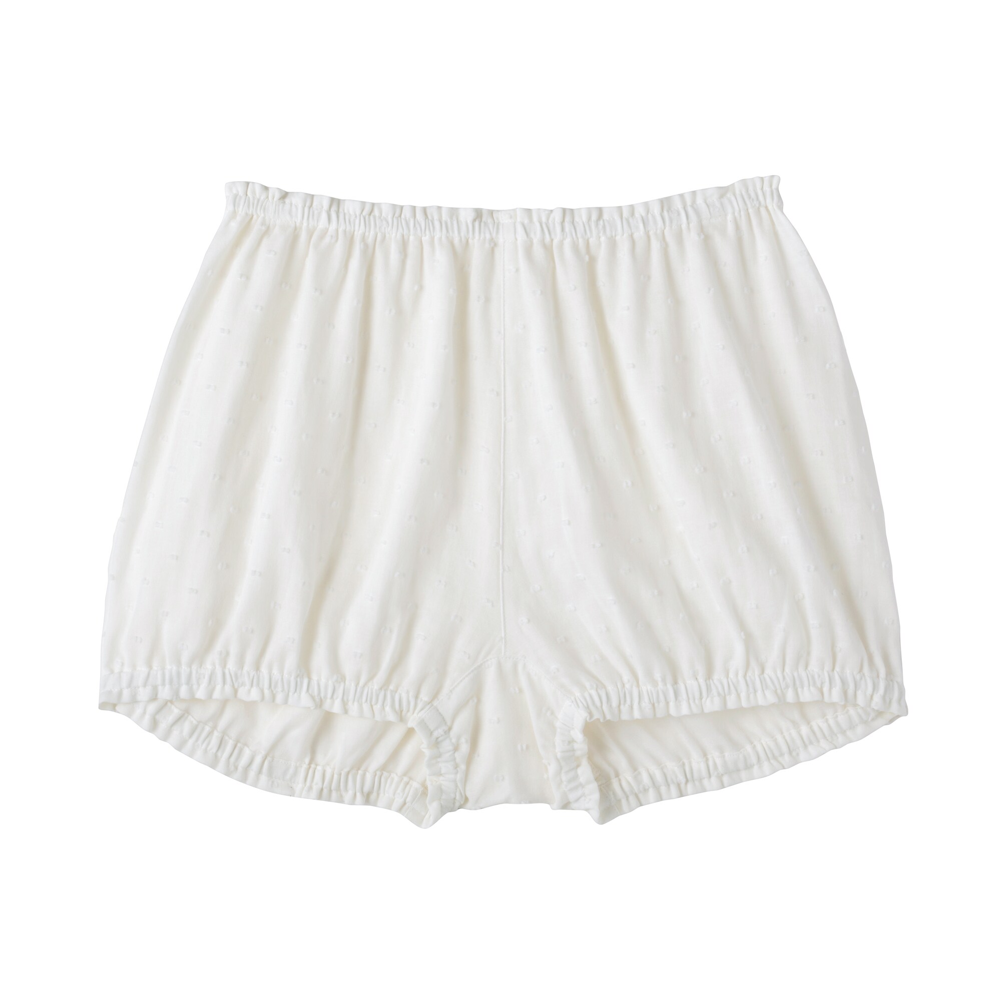 婦人　二重ガーゼ　ドットドビー　バルーンショーツ