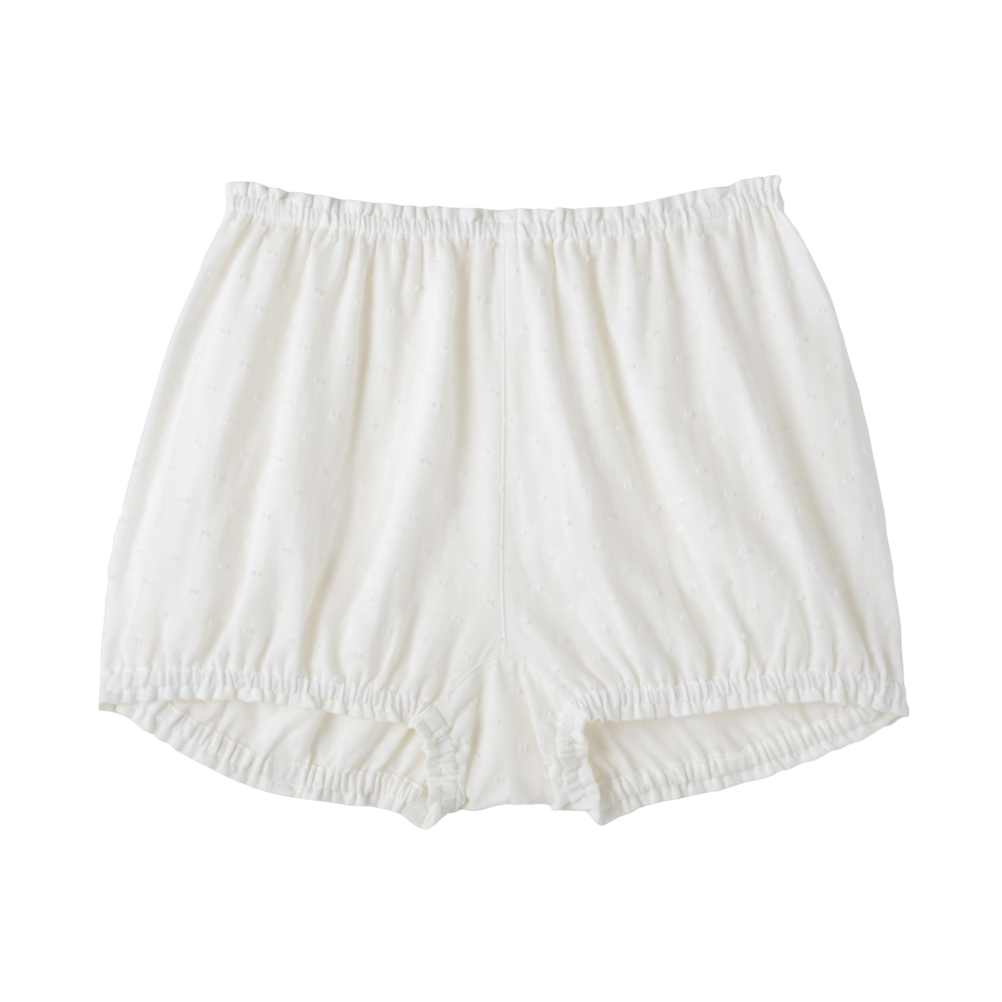 婦人　二重ガーゼ　ドットドビー　バルーンショーツ