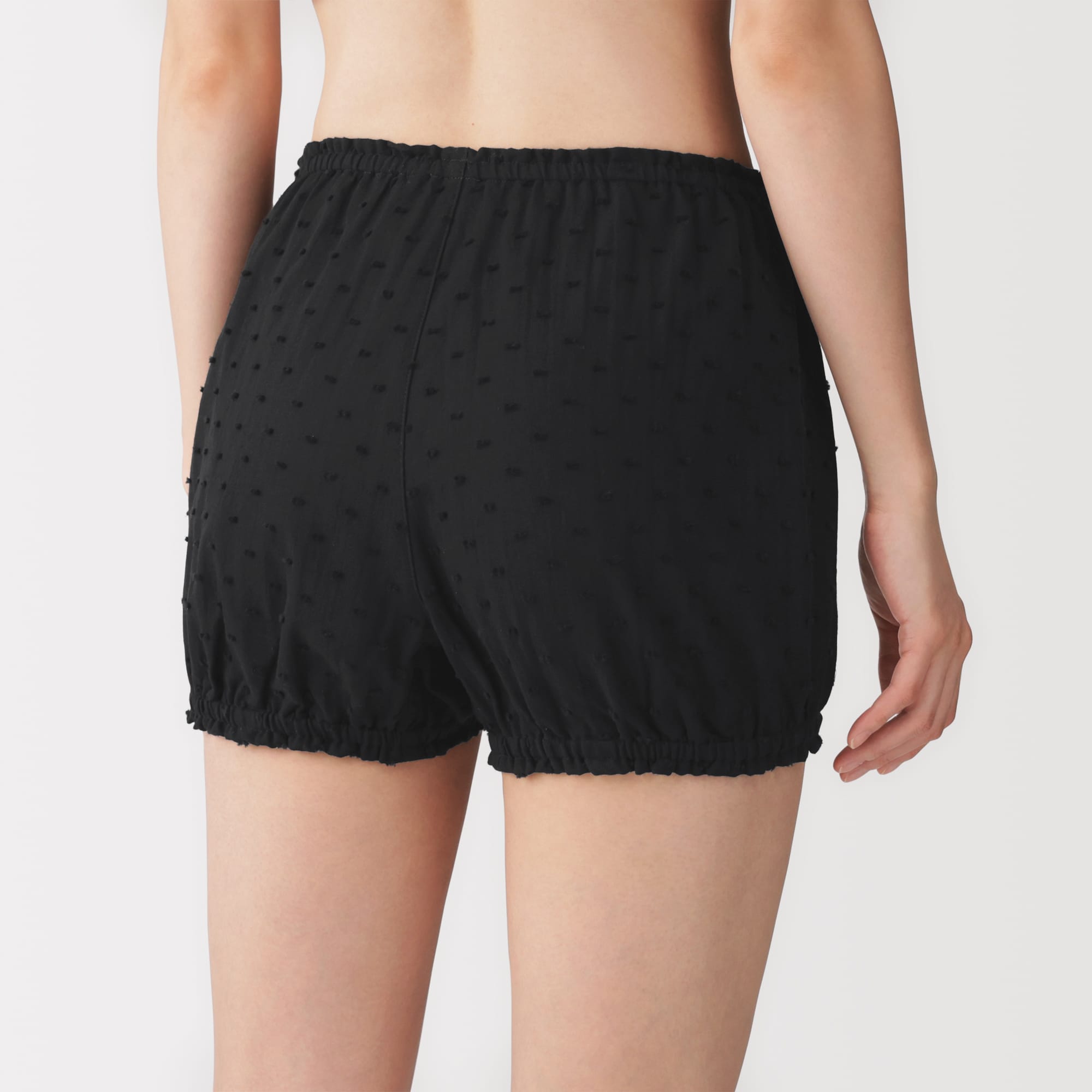 婦人　二重ガーゼ　ドットドビー　バルーンショーツ