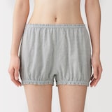 婦人　二重ガーゼ　ドットドビー　バルーンショーツ