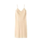 婦人　なめらかサテンスリップドレス