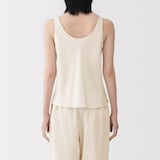 婦人　なめらかサテンフレアタンクトップ