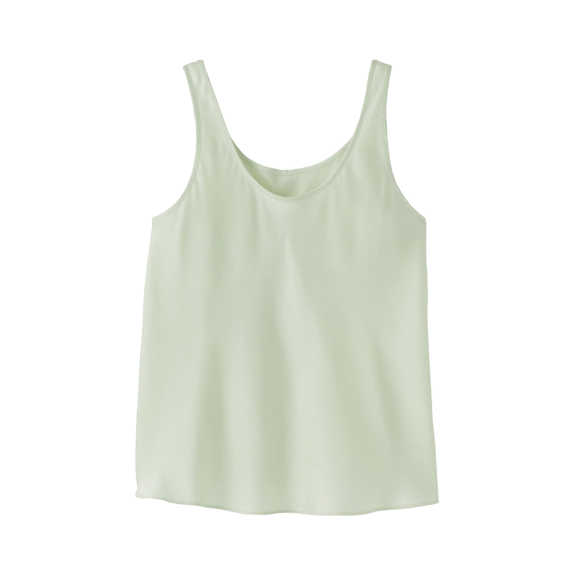 婦人　なめらかサテンフレアタンクトップ