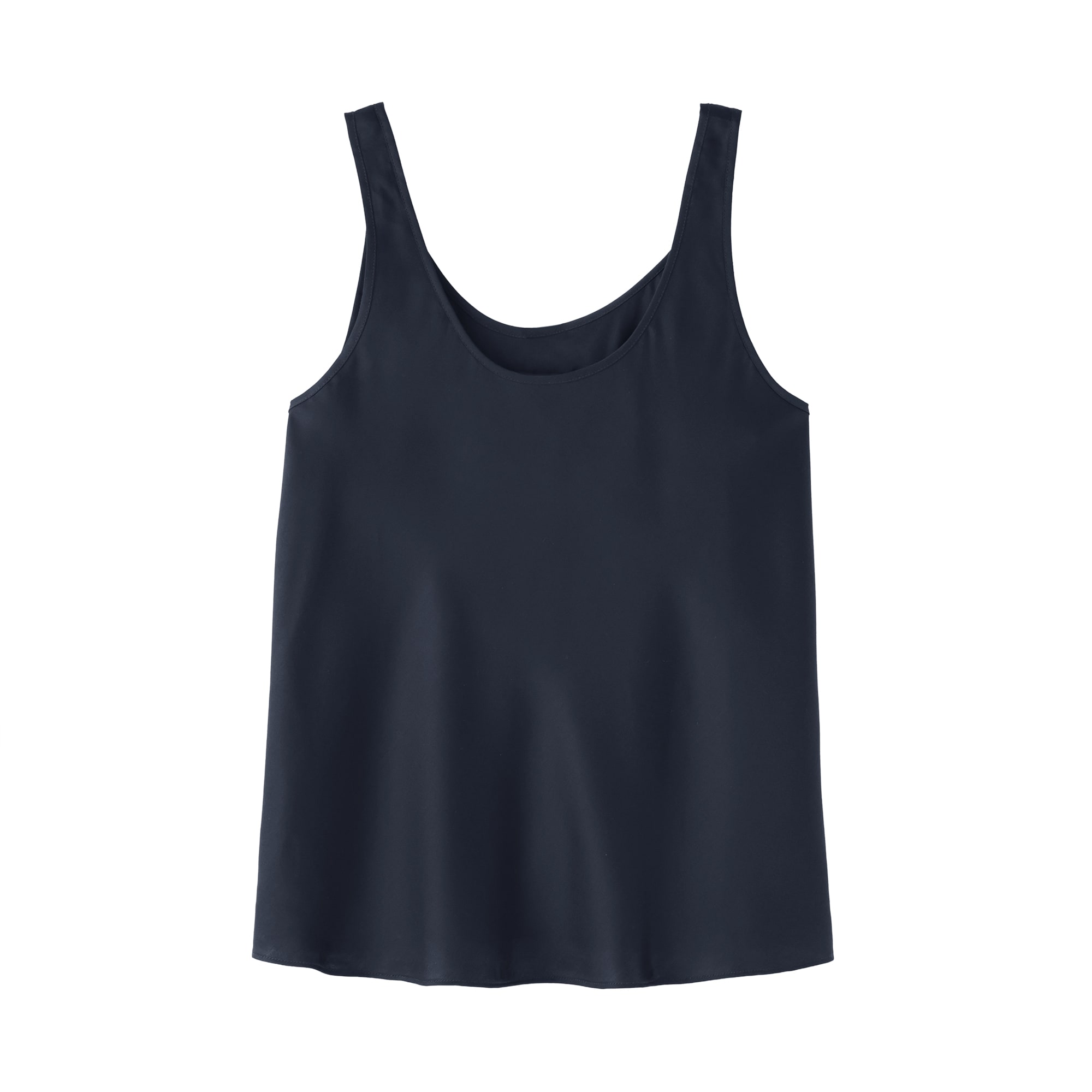 婦人　なめらかサテンフレアタンクトップ